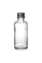 Hermia Juego de 12 Botellas de Vidrio con Tapa Plateada de 50 ml